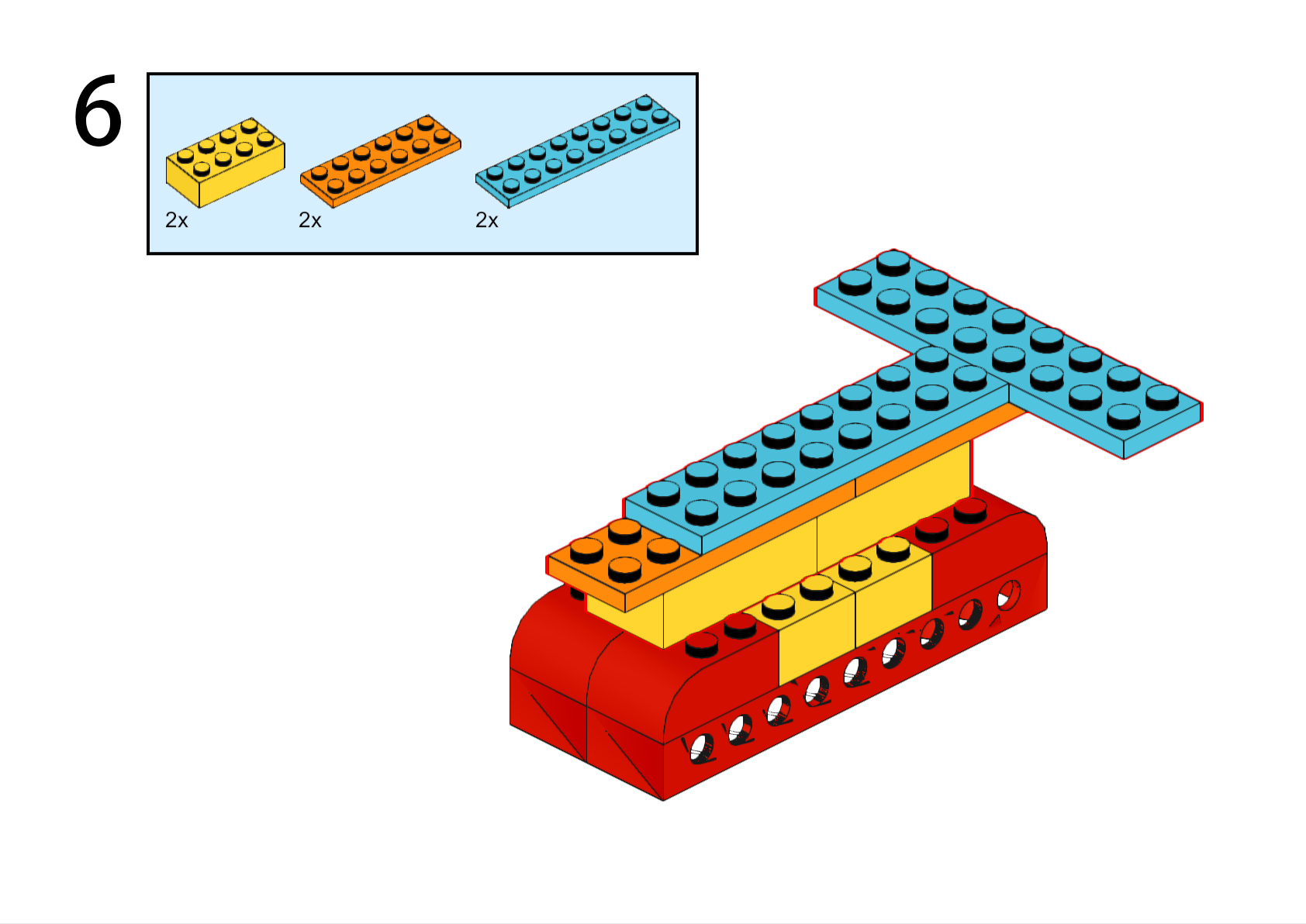 摇摇车拼搭步骤6
